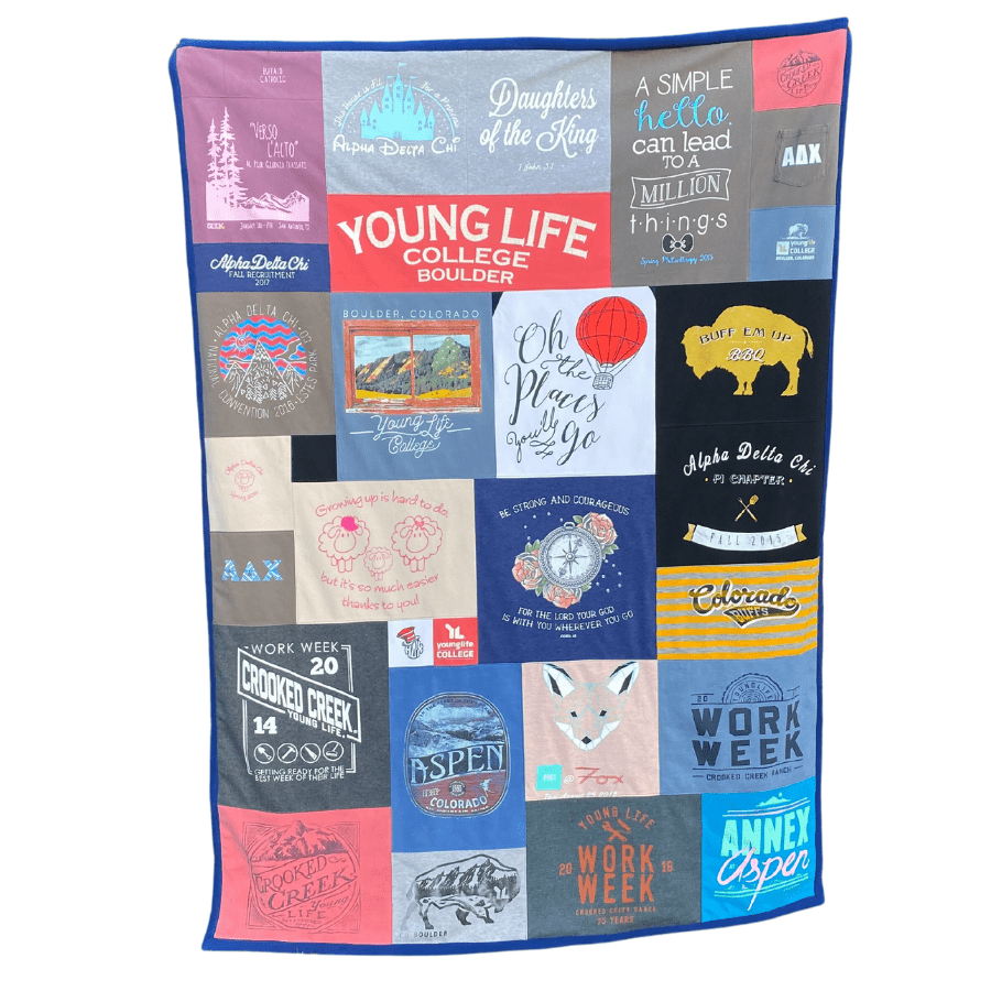 MEDIUM THROW size T-shirt Quilt – Replay Quilts