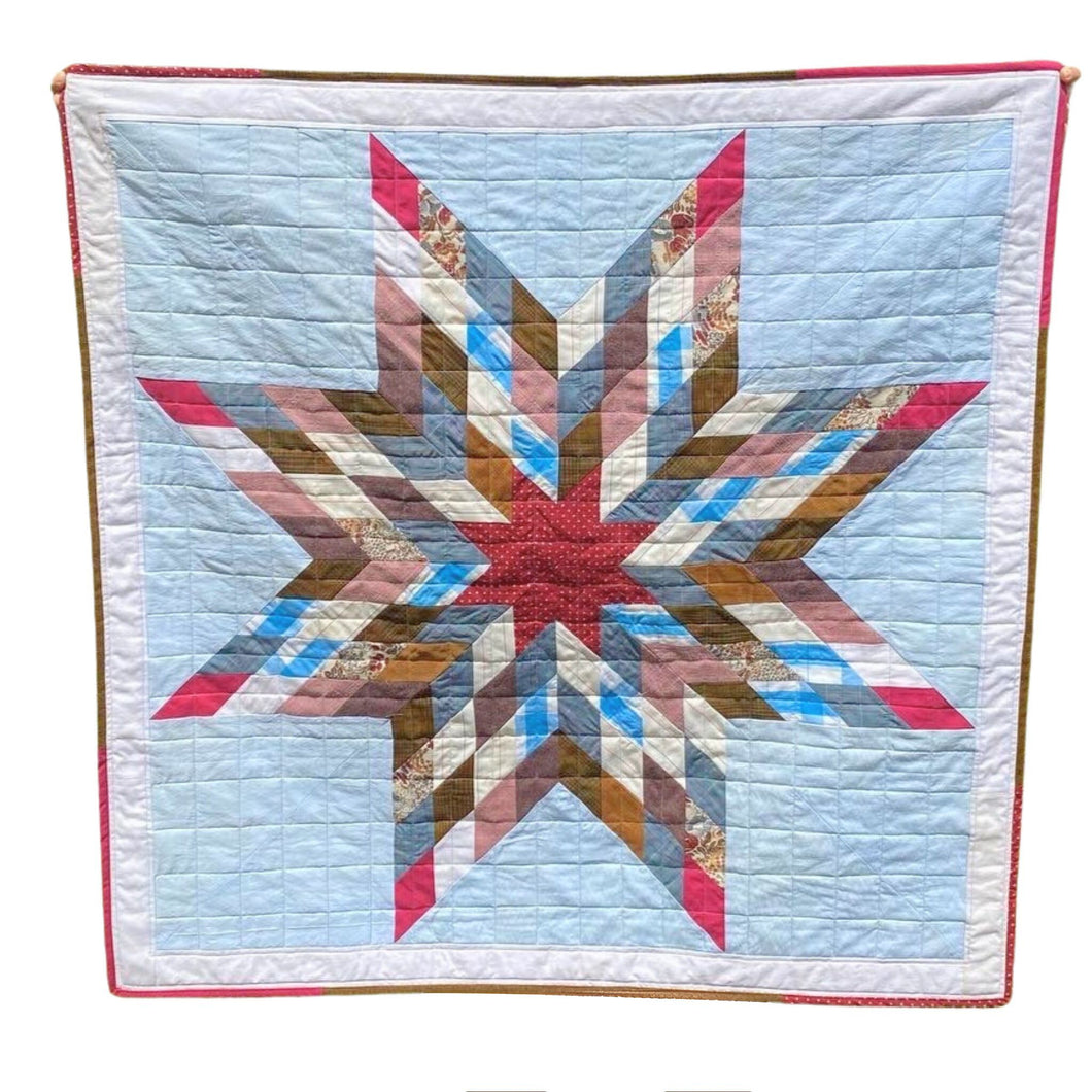 Full-view-Lone-Star-Memory-Quilt-made-from-mens-clothing-by-Julie-Moss-Replay-Quilts