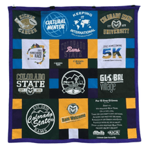 Load image into Gallery viewer, Colorado State University T-shirt Quilt by Replay Quilts