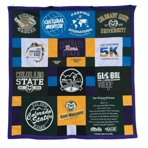 Colorado State University T-shirt Quilt by Replay Quilts