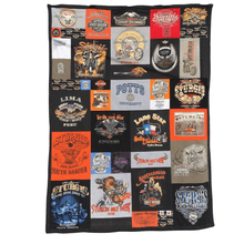 Load image into Gallery viewer, Large-Throw-Harley-Davidson-Davidson-T-shirt-Quilt-by-julie-Moss-Replay-Quilts