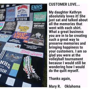 High-School-T-shirt Quilt-Customer-Testimony-for-Replay-Quilts