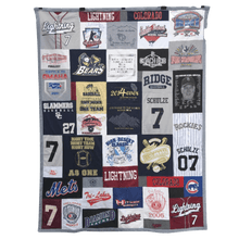 Load image into Gallery viewer, High school Baseball T-shirt Quilt by Replay Quilts