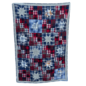 medium-Throw-Plaid-Stars-Nine-Patch-Clothing-Memory-Quilt-by-Replay-Quilts