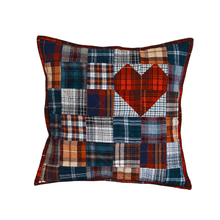 Load image into Gallery viewer, Patchwork-Heart-Quilted-Design-Clothing-Memory-Pillow-Replay-Quilts-made-by-Julie-Moss
