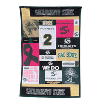 Load image into Gallery viewer, Sacramento State Volleyball T-shirt Quilt by Replay Quilts - Small Throw size