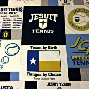 Tennis - T-shirt - Quilt - close - up - Julie- Moss - Replay - Quilts